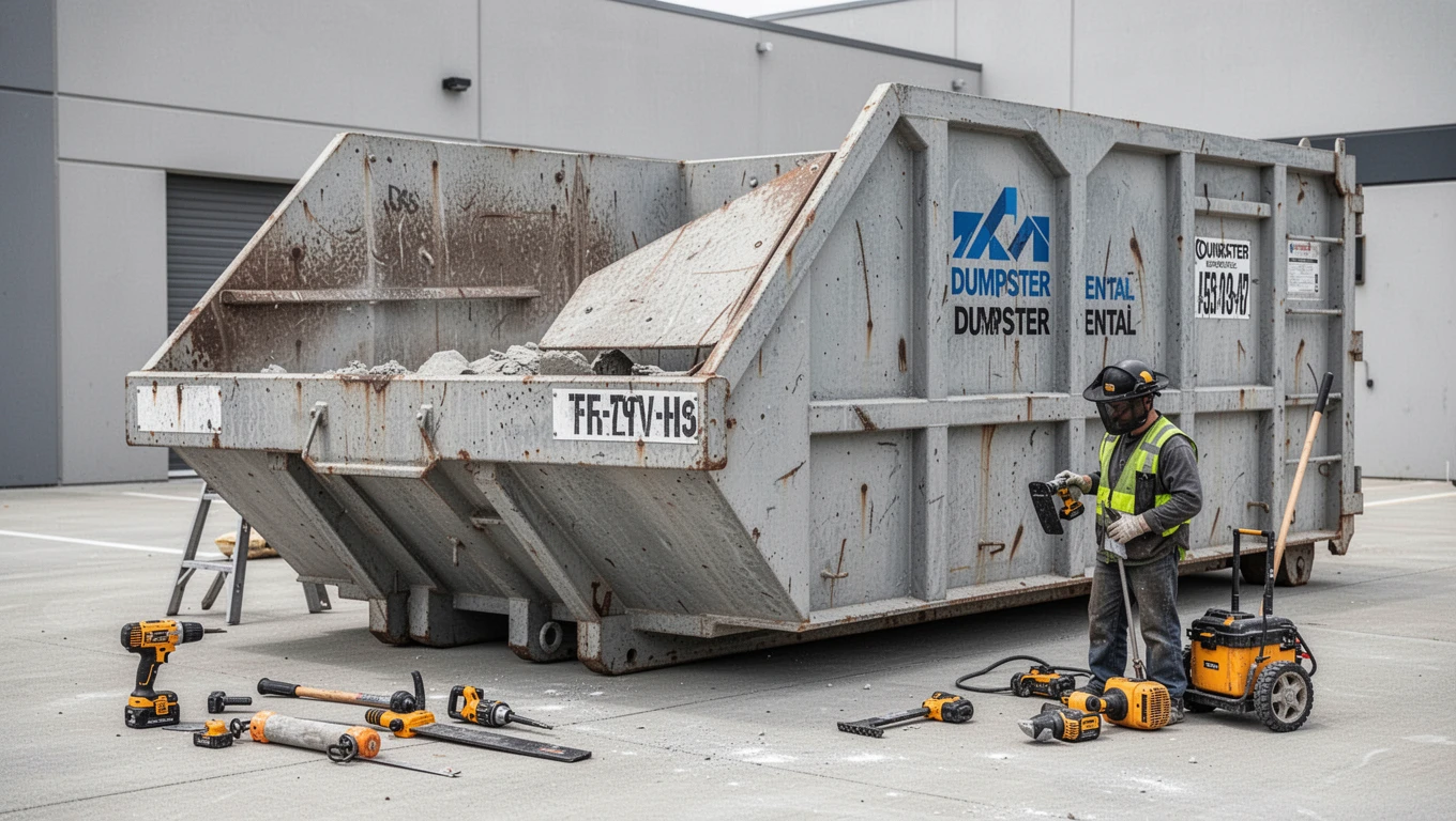 Concrete Dumpster Rental